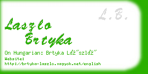 laszlo brtyka business card